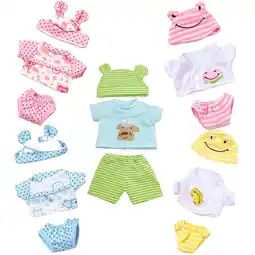 Walmart AmaMary 5 Sets 15-Piece Reborn Doll Clothes, 12 inch Outfits with Animal Patterns offer