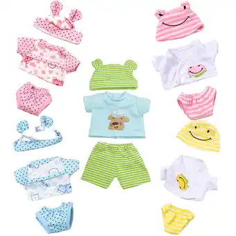 Walmart AmaMary 5 Sets 15-Piece Reborn Doll Clothes, 12 inch Outfits with Animal Patterns offer