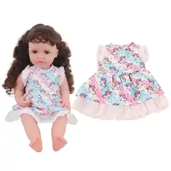 Walmart AmaMary Girls Doll Dress Colourful Pony Printed Clothing Fits 22 Inch Reborn Dolls offer