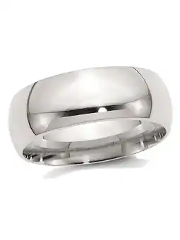 Walmart Mens Sterling Silver 8mm Comfort Fit Wedding Band Ring offer