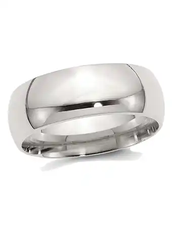 Walmart Mens Sterling Silver 8mm Comfort Fit Wedding Band Ring offer