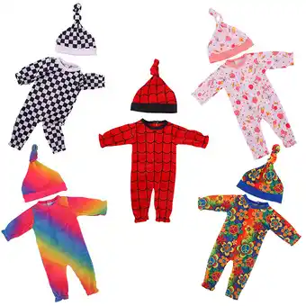 Walmart AmaMary 5 Set Baby Doll Clothes for 18 inch Reborn Dolls Jumpsuit with Hat Shower Game Gift Dress offer