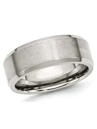 Walmart Mens 8mm Stainless Steel Comfort Fit Wedding Band Ring with Beveled Edge offer