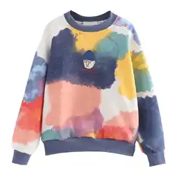 Walmart Boy Tops Youth Tie Dye Cartoon Long Sleeve Hoodie Trendy Casual Sweatshirt Boys Shirts Navy 3 -4 offer