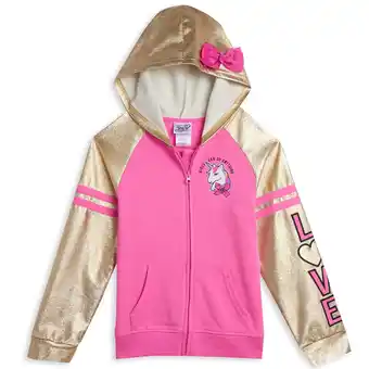 Walmart JoJo Siwa Little Girls Zip Up Hoodie Toddler to Big Kid offer