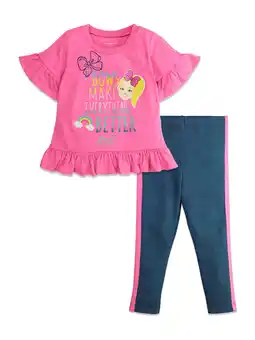 Walmart JoJo Siwa Toddler Girls T-Shirt and Leggings Outfit Set Toddler to Big Kid offer