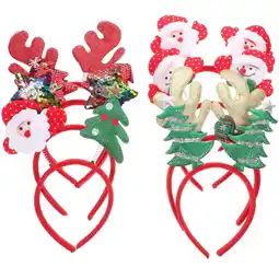 Walmart HOMEMAXS 8Pcs Adorable Christmas Headbands Creative Holiday Festival Child Hairbands offer