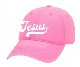 Walmart Jesus Cross Christian Jesus Unisex Twill Dad Hat Adjustable Baseball Cap, Neon Pink offer