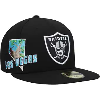 Walmart Men's New Era Black Las Vegas Raiders Stateview 59FIFTY Fitted Hat offer