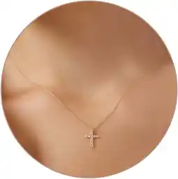 Walmart Dainty Real Gold Cross Necklace for Women 14K - Timeless Elegance Jewelry for All Occasions offer