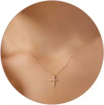 Walmart Dainty Real Gold Cross Necklace for Women 14K - Timeless Elegance Jewelry for All Occasions offer