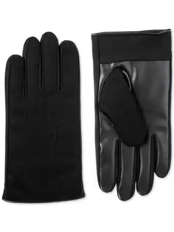 Walmart Isotoner Mens Black Slip On Water Resistant Winter Cold Weather Gloves M offer