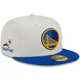 Walmart Men's New Era x Staple Cream/Royal Golden State Warriors NBA x Staple Two-Tone 59FIFTY Fitted Hat offer