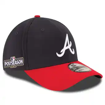 Walmart Men's New Era Navy/Red Atlanta Braves 2024 MLB Postseason Side Patch 39THIRTY Flex Hat offer