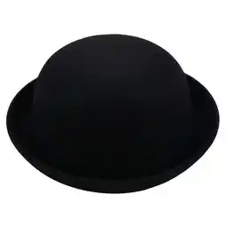 Walmart 1Piece Melon Bowler Hat Hat Bowler Hat Bowler Hat Felt Hat Chaplin Hat Riding Hat (Black) offer