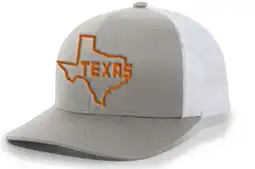 Walmart Mens Texas Hat Texas State Outline Embroidered Trucker Hat, Heather Grey/White/Burnt Orange offer