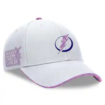 Walmart Men's Fanatics White Tampa Bay Lightning Authentic Pro Hockey Fights Cancer Adjustable Hat offer