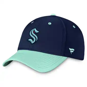 Walmart Men's Fanatics Deep Sea Blue/Light Blue Seattle Kraken Authentic Pro Rink Two-Tone Flex Hat offer