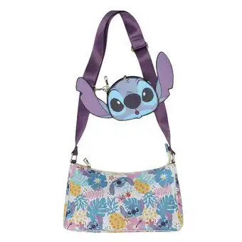 Walmart Disney Stitch Pineapple & Palm Leaves Women's Hand Bag With Coin Purse offer