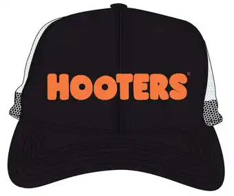 Walmart Hooters Men's Flat Bill Snapback Trucker Hat Black Restaurant Officially Licensed offer