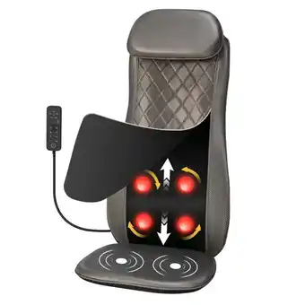 Walmart Topcobe Massage Chair Pad with Heat and Vibration, Electric Back Kneading Shoulder Massager, Black offer