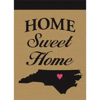 Walmart Magnolia Garden Flags M010068 North Carolina Home Sweet Home Burlap Garden Flag offer