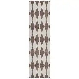 Walmart Addison Rugs Machine Washable Indoor/ Outdoor Chantille Argyle Rug Brown - 2'3 x 7'6 offer