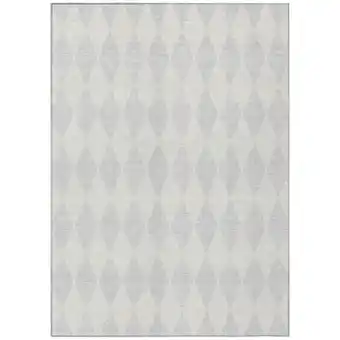 Walmart Addison Rugs Machine Washable Indoor/ Outdoor Chantille Diamonds Rug Silver - 3' x 5' offer