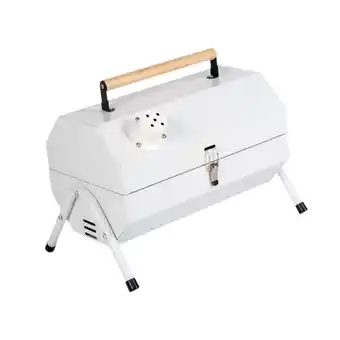 Walmart Mornei BBQ Grill Grill Lightweight Multifunctional Tabletop Grill Double Sided White offer