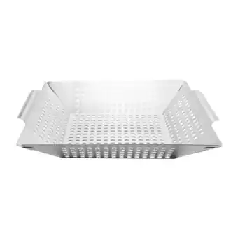 Walmart Heavy Duty Stainless Steel Barbecue Basket Large Square BBQ Accessories , 12 Inch offer