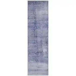 Walmart Addison Rugs Machine Washable Indoor/ Outdoor Chantille Solid Ombre Rug Navy - 2'3 x 7'6 offer