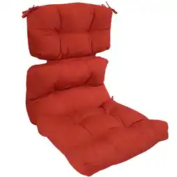 Walmart Sunnydaze 23 x 47 Red Tufted High Back Chair Cushion offer