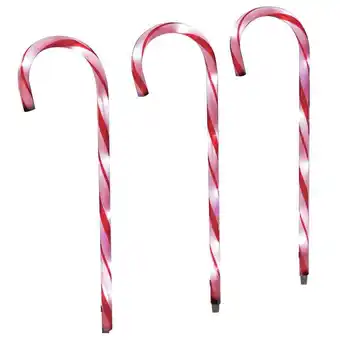 Walmart 9043841 LED CANDYCANE PATHWY 3PC Celebrations Clear 27 in. Candy Cane Pathway Decor (Pack of 12) offer