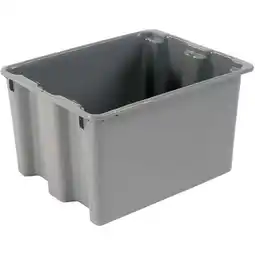 Walmart Orbis Grey Plastic Stackable Solid Lug - 21 L x 17 W x 12 D (SN211712BQ-303) offer