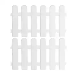 Walmart Homemaxs 1 Set 2 Pcs Plastic Courtyard Fences Indoor Outdoor Villa School Garden Fences (White) offer