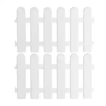 Walmart Homemaxs 1 Set 2 Pcs Plastic Courtyard Fences Indoor Outdoor Villa School Garden Fences (White) offer