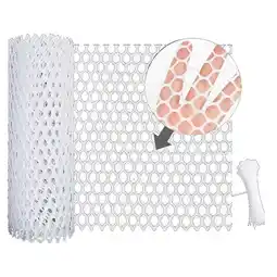 Walmart Plastic Chicken Wire Fence Mesh,Fencing for Gardening, Poultry Fencing, Frame Netting White offer