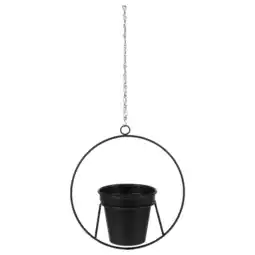 Walmart Lotatory Iron Hanging Flower Pot Decorative Swinging Flower Basket Wall Hanging Plant Pot offer