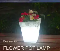 Walmart NUOLUX Solar Powered Flowerpot Luminous Plant Pot Glowing Flower Pot Solar Light Planter offer