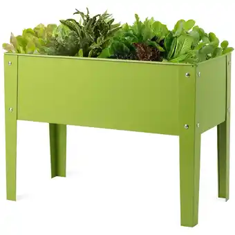 Walmart Costway 24'' x12'' Elevated Garden Outdoor Plant Stand Raised Tall Flower Bed Box offer