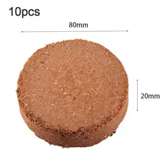 Walmart 10pcs Potting Soil Coco Coir Pellet Fiber Indoor Herb Nursery Plant Starters Kit 80mmx20mm offer