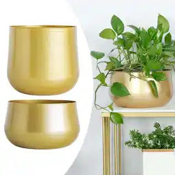 Walmart 2x Brass Pots for Garden Pots, ers, Containers offer