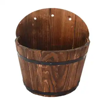 Walmart Flower Pot Wooden Barrel Plant Pot Barrel Planter for indoor and outdoor Garden Yard Patio - L L offer