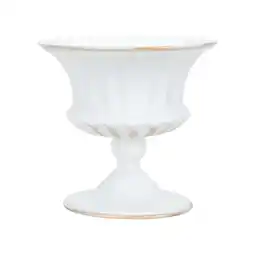 Walmart Metal Flower Planter Urn Pot, White Trumpet Vase for Wedding Table Centrepiece offer