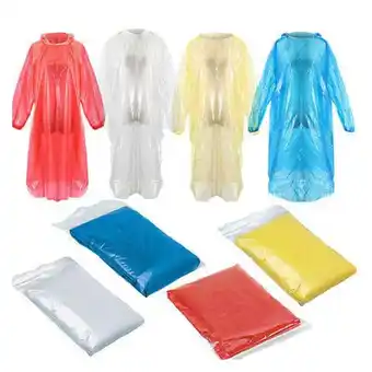 Walmart LKWLPD Disposable Adult Emergency Waterproof Rain Coat Hiking Camping Hood offer