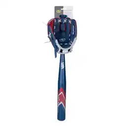 Walmart Athletic Works Teeball Bat and Glove Combo Set, Blue/Red offer