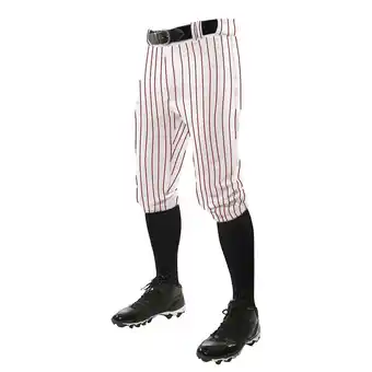 Walmart Champro Youth Triple Crown Pinstripe Knicker Baseball Pants White/Scarlet Xs offer