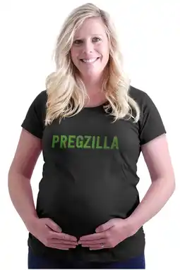 Walmart Pregzilla Funny Expecting Bump Women's Maternity T Shirt Tee Brisco Brands 2X offer