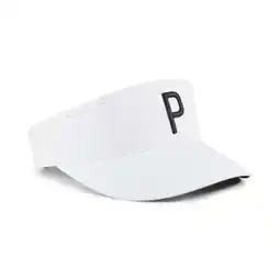 Walmart Puma Mens Tech P Adjustable Golf Visor - 02534601 - White Glow/Puma Black offer