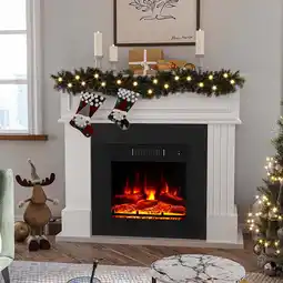 Walmart Oneinmil 43 Electric Fireplace with Mantel, White Finish offer